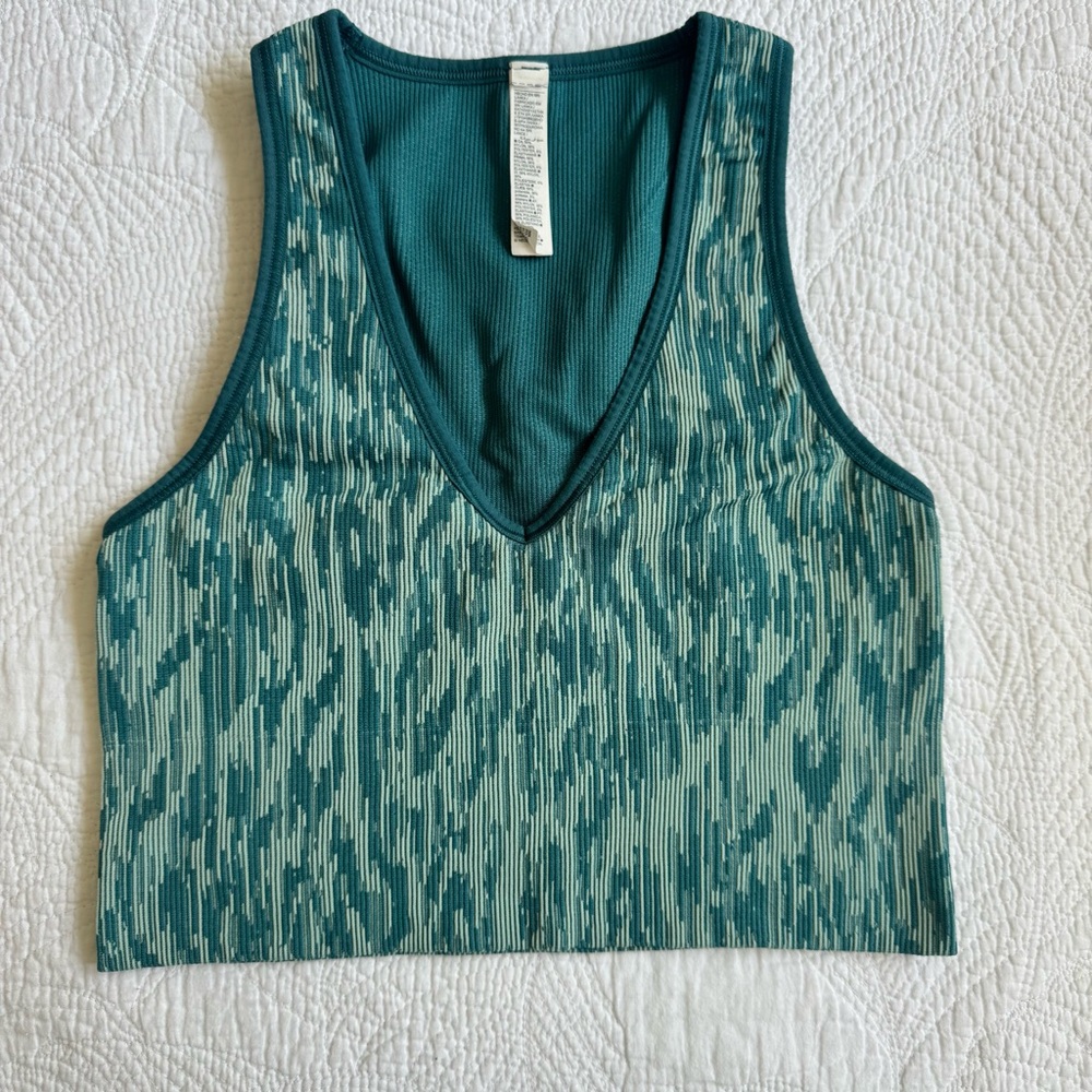 Athleta Aurora Seamless Crop Rib Tank - Small